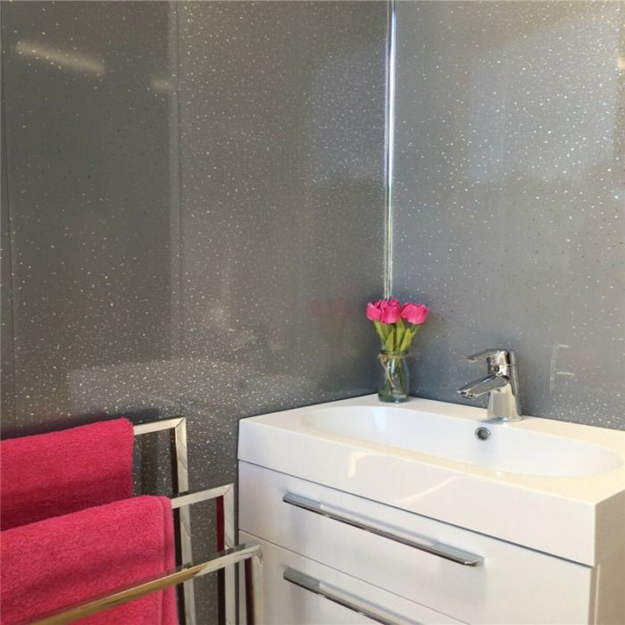 Grey Sparkle 25cm Wall Panels - Image 2