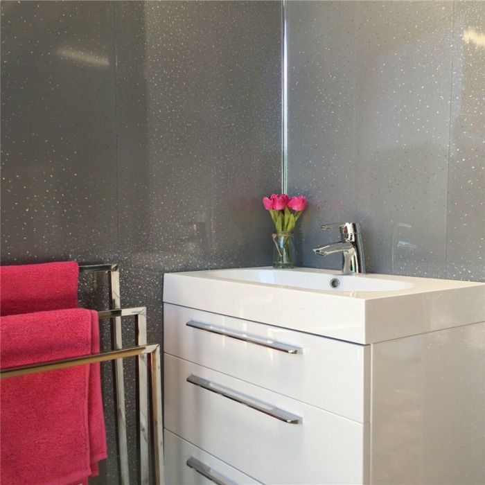 Grey Sparkle 1m Wide Wall Panel (Gloss) - Image 2