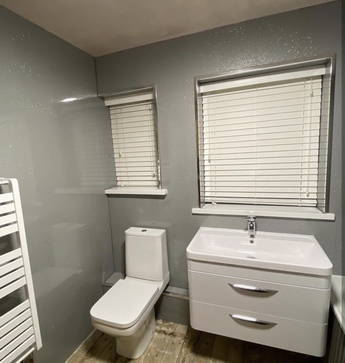 Grey Sparkle 25cm Wall Panels - Image 3