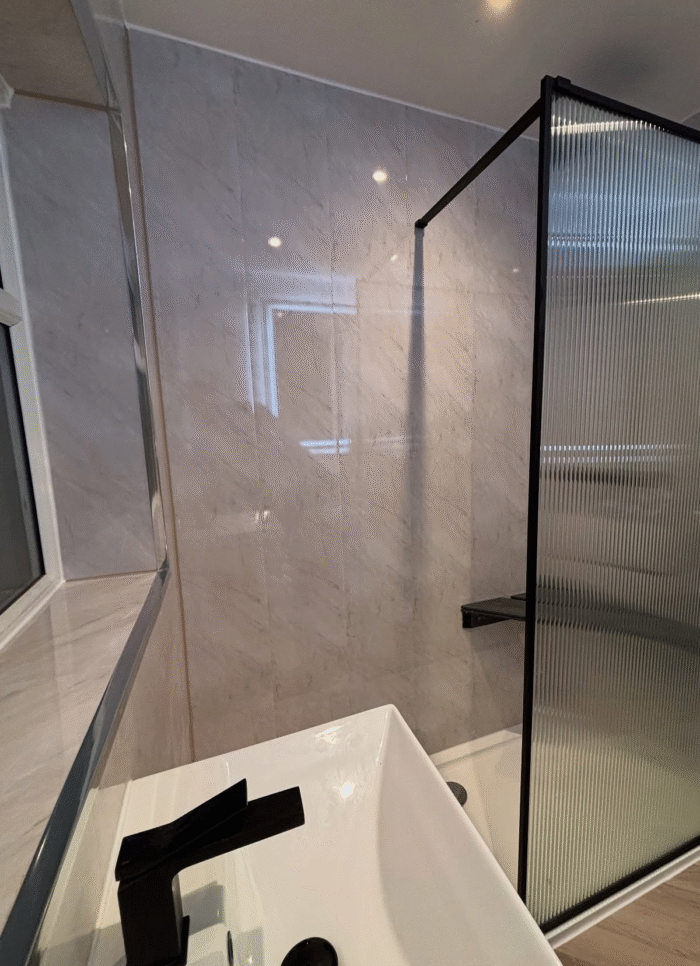 Grey Marble 25cm Wall Panel (Gloss) - Image 7