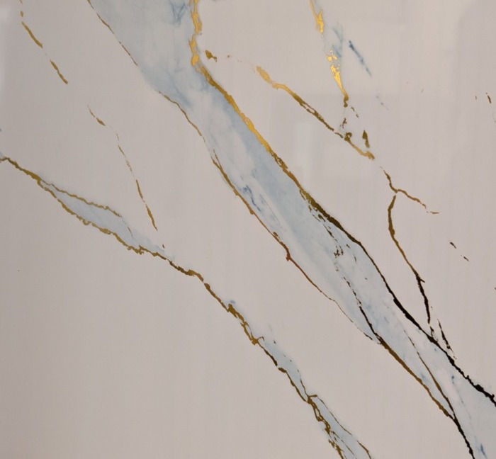 Baby Blue Marble 1m Wide Wall Panel (Gloss)