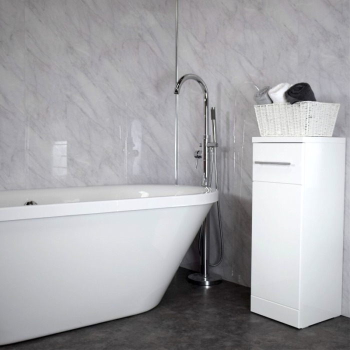 Grey Marble 25cm Wall Panel (Gloss) - Image 3