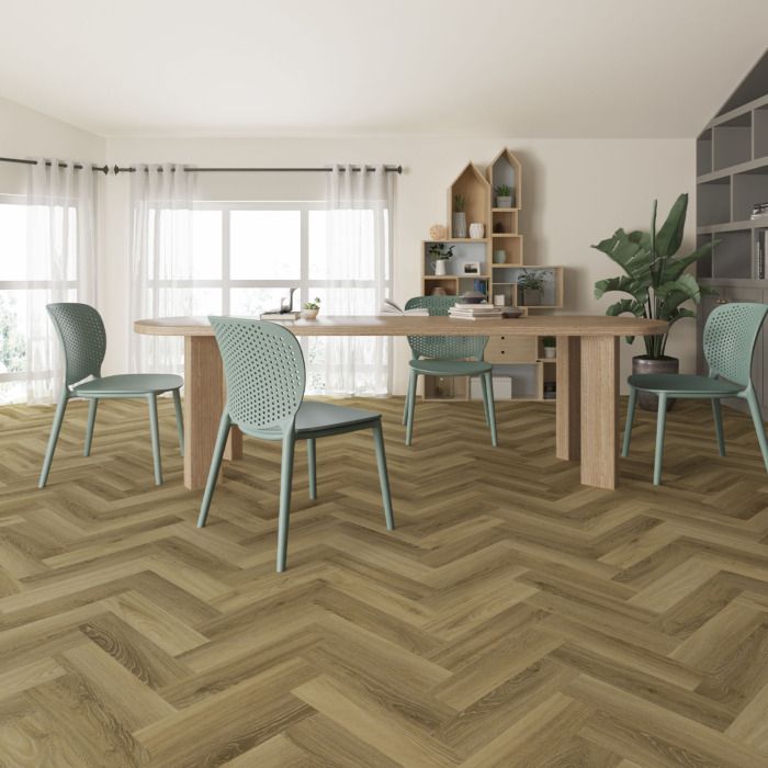 Witchita Beech Herringbone Planks SPC Flooring 1.406m2 - Image 2
