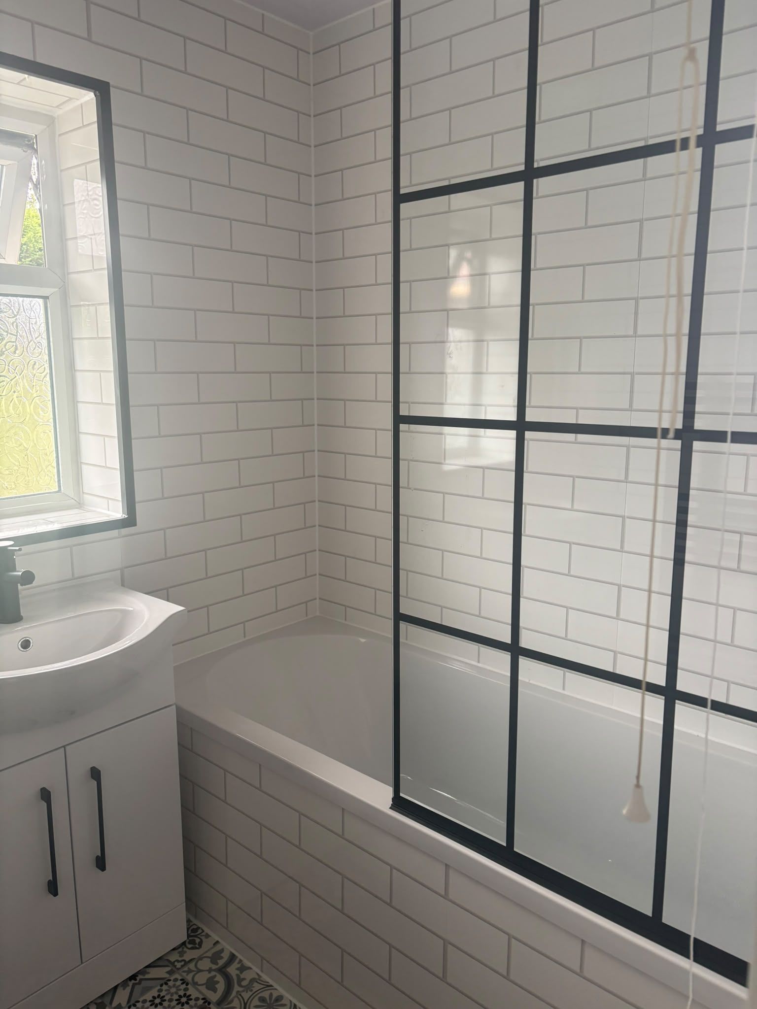 White Brick Tile 1m Wide Wall Panel (Gloss) - Image 7